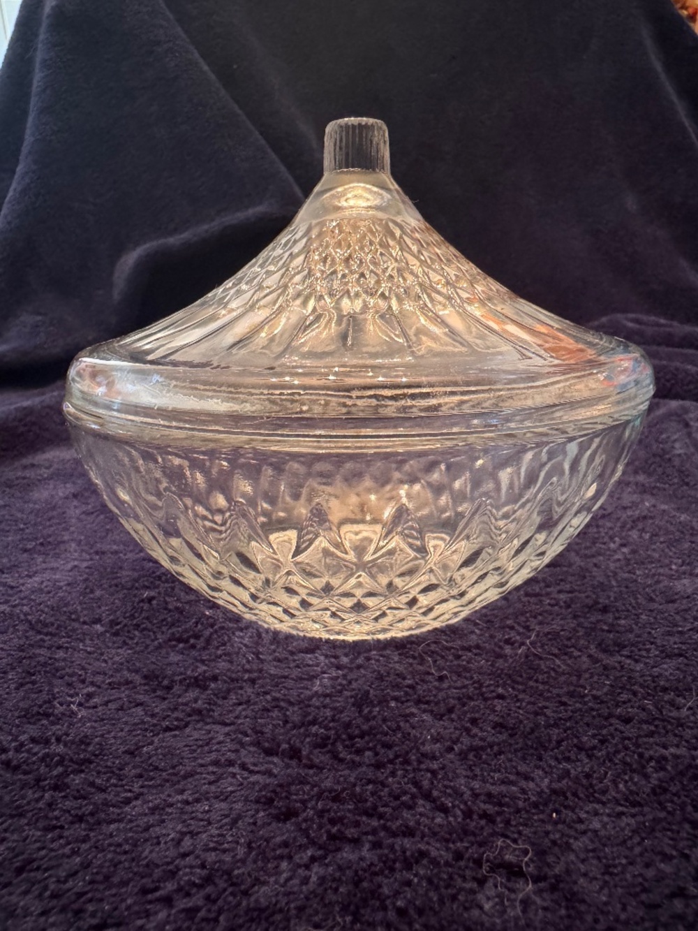 glass covered dish